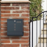 Cutie postala exterior, cu 2 chei, negru, 30, 5 x 9, 5 x 34 cm, Vivo, WMB020B